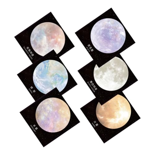 WEKAMOS 6 Stück Runde Planet Haftnotizen mit Starker Klebkraft Selbstklebende Memo Pads für Büro Schule Zuhause Erde Mond Mars Bunte und Motive Kreative Schreibblöcke WEKAMOS 6 Stück Runde Planet Haftnotizen mit Starker Klebkraft Selbstklebende Memo Pads für Büro Schule Zuhause Erde Mond Mars Bunte und Motive Kreative Schreibblöcke von WEKAMOS