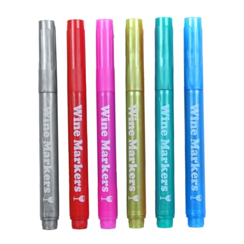 WEKAMOS 6 Stück Teiliges Abwischbare Wein Marker Stifte mit Feiner Spitze Flexible Malspitze für Präzises Zeichnen Kunsthandwerk und Scrapbooking Leicht und Langlebig als WEKAMOS 6 Stück Teiliges Abwischbare Wein Marker Stifte mit Feiner Spitze Flexible Malspitze für Präzises Zeichnen Kunsthandwerk und Scrapbooking Leicht und Langlebig als von WEKAMOS