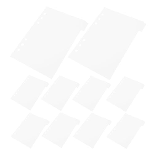 WEKAMOS 6 Stück Teiliges Acryl Tab Trenner für Ringbücher Abnehmbare Trennblätter mit Langlebige Wiederverwendbare Ordner Tabs für Büro Schule und Zuhause von WEKAMOS
