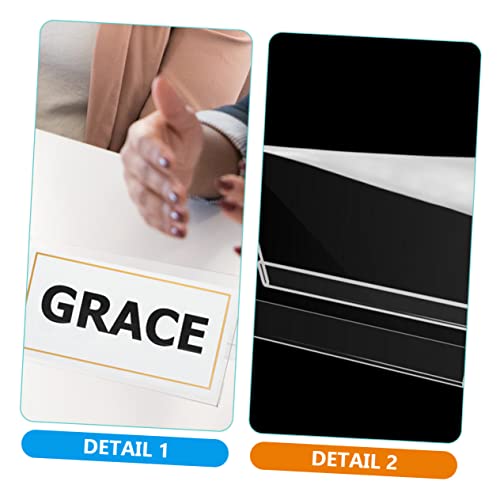 WEKAMOS 6 Stück Teiliges Acryl Tischaufsteller Doppelseitige Transparente Namensschilder mit Stabilem Standfuß Vielseitig Einsetzbar für Hochzeit Büro Restaurant und Besondere Anlässe WEKAMOS 6 Stück Teiliges Acryl Tischaufsteller Doppelseitige Transparente Namensschilder mit Stabilem Standfuß Vielseitig Einsetzbar für Hochzeit Büro Restaurant und Besondere Anlässe von WEKAMOS