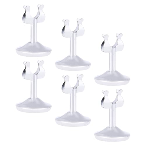 WEKAMOS 6 Stück Teiliges Edelstahl U förmiges Nummernhalter Multifunktionale Tischkartenhalter für Restaurant Memo Namenskarten Robust und Verformungsfest Stilvolles Tischzubehör von WEKAMOS