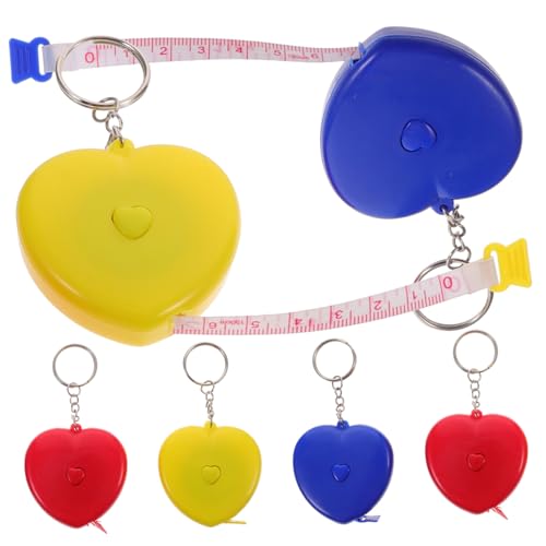 WEKAMOS 6 Stück Teiliges Herzform Maßband Leichtes Einziehbares Körpermaßband mit Push Button Flexibles Tragbares Nähmaßband für Präzise Körpermaße WEKAMOS 6 Stück Teiliges Herzform Maßband Leichtes Einziehbares Körpermaßband mit Push Button Flexibles Tragbares Nähmaßband für Präzise Körpermaße von WEKAMOS