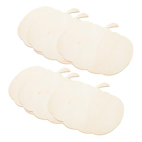 WEKAMOS 6 Stück Teiliges Holz Pumpkin Unbemalte Kürbis Holzstücke für DIY Bemalung Glatte Kanten Kinderfreundlich Kreative Halloween Holzdekoration zum Basteln und Aufhängen von WEKAMOS