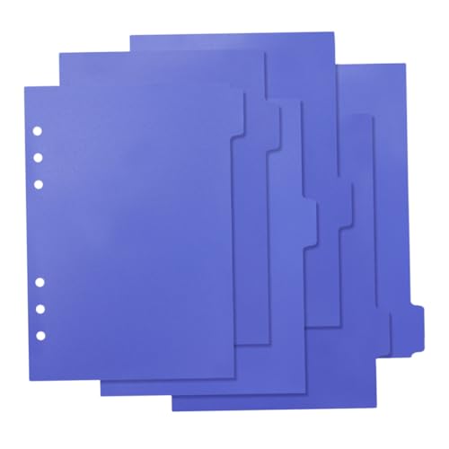 WEKAMOS 6 Stück Teiliges Kunststoff Trennblätter mit Registerlaschen Robuste PP Organizer Divider für Ringbuch Planer Vielseitig Einsetzbar für Büro Schule und Haushalt von WEKAMOS