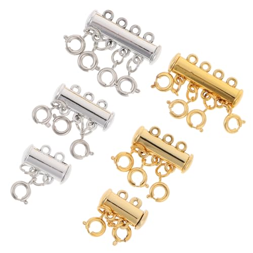 WEKAMOS 6 Stück Teiliges Magnetverschlüsse für Schmuck Starke Haltekraft Vielseitige Mehrfachreihen Schnappverschlüsse Geeignet für Halsketten und Armbänder Langlebiges Material in Silber WEKAMOS 6 Stück Teiliges Magnetverschlüsse für Schmuck Starke Haltekraft Vielseitige Mehrfachreihen Schnappverschlüsse Geeignet für Halsketten und Armbänder Langlebiges Material in Silber von WEKAMOS
