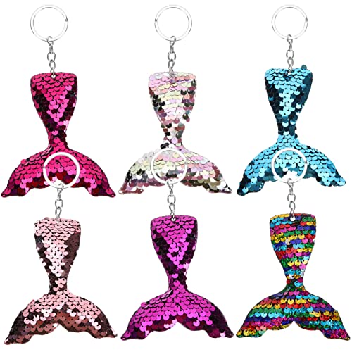 WEKAMOS 6 Stück Teiliges Meerjungfrau schmuck Schlüsselanhänger mit Pailletten Kreative Meerjungfrauenflossen Taschenanhänger Niedliche Party gastgeschenke für Mädchen Dekorative WEKAMOS 6 Stück Teiliges Meerjungfrau schmuck Schlüsselanhänger mit Pailletten Kreative Meerjungfrauenflossen Taschenanhänger Niedliche Party gastgeschenke für Mädchen Dekorative von WEKAMOS