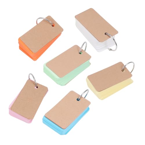 WEKAMOS 6 Stück Teiliges Ring Notizkarten Tragbare Blanko Lernkarten mit Metallringen Nachfüllbar Vielseitig als Karteikarten Memo Pads und DIY Notizblöcke für Schule und Büro WEKAMOS 6 Stück Teiliges Ring Notizkarten Tragbare Blanko Lernkarten mit Metallringen Nachfüllbar Vielseitig als Karteikarten Memo Pads und DIY Notizblöcke für Schule und Büro von WEKAMOS