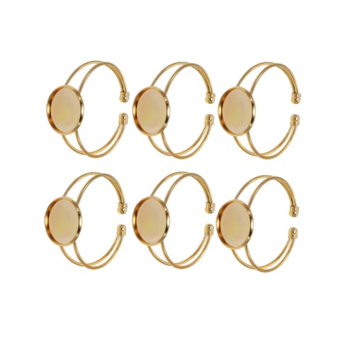 WEKAMOS 6 Stück Teiliges Rundes Kupfer Y Förmiges DIY Armband Basisset Verstellbar Langlebig und Rostfrei für Schmuckherstellung Kupfer Anhänger Goldfarbene Armreif Fassungen WEKAMOS 6 Stück Teiliges Rundes Kupfer Y Förmiges DIY Armband Basisset Verstellbar Langlebig und Rostfrei für Schmuckherstellung Kupfer Anhänger Goldfarbene Armreif Fassungen von WEKAMOS