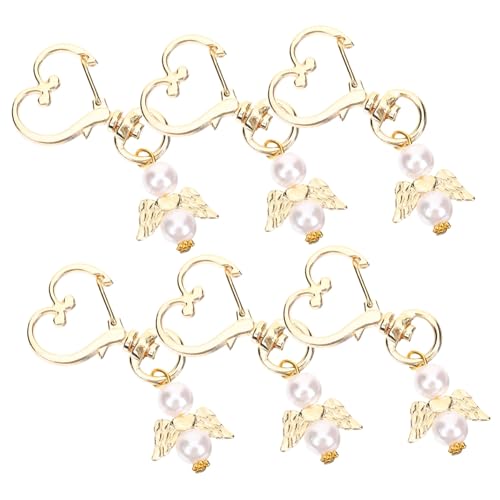 WEKAMOS 6 Stück Teiliges Schlüsselanhänger mit Flügel Charms aus Hochwertiger Legierung Leichter und Kompakter Schlüsselring für Geburtstagsparty Geschenke Anhänger für Taschen und WEKAMOS 6 Stück Teiliges Schlüsselanhänger mit Flügel Charms aus Hochwertiger Legierung Leichter und Kompakter Schlüsselring für Geburtstagsparty Geschenke Anhänger für Taschen und von WEKAMOS