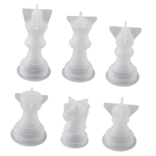 WEKAMOS 6 Stück Teiliges Silikonform für Schachfiguren Epoxidharz Gießform Langlebig Wiederverwendbar Glatte Oberfläche DIY für Schachliebhaber WEKAMOS 6 Stück Teiliges Silikonform für Schachfiguren Epoxidharz Gießform Langlebig Wiederverwendbar Glatte Oberfläche DIY für Schachliebhaber von WEKAMOS