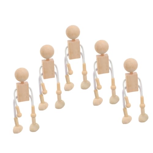 WEKAMOS 6 Stück Teiliges Unbemalter Holzpuppen für DIY Bastelprojekte Kreative Holzfiguren für Blanko Dolls zum Bemalen und Gestalten für Pädagogisches WEKAMOS 6 Stück Teiliges Unbemalter Holzpuppen für DIY Bastelprojekte Kreative Holzfiguren für Blanko Dolls zum Bemalen und Gestalten für Pädagogisches von WEKAMOS