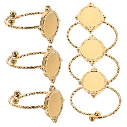 WEKAMOS 6 Stück Teiliges Verstellbare Edelstahl Ringrohlinge Offene Ringbasis für Schmuck Basteln DIY Zubehör für Kreative Metallringe Schmuckherstellung WEKAMOS 6 Stück Teiliges Verstellbare Edelstahl Ringrohlinge Offene Ringbasis für Schmuck Basteln DIY Zubehör für Kreative Metallringe Schmuckherstellung von WEKAMOS