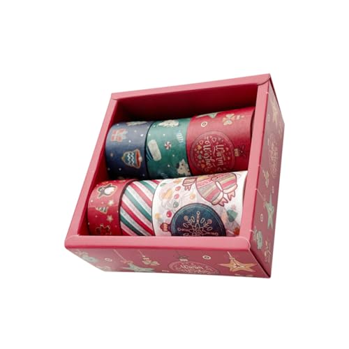 WEKAMOS 6 Stück Teiliges Weihnachts Washi Tape mit Festlichen Motiven Selbstklebendes Klebeband für Geschenkverpackung Scrapbooking DIY Bastelarbeiten und Partydekorationen WEKAMOS 6 Stück Teiliges Weihnachts Washi Tape mit Festlichen Motiven Selbstklebendes Klebeband für Geschenkverpackung Scrapbooking DIY Bastelarbeiten und Partydekorationen von WEKAMOS