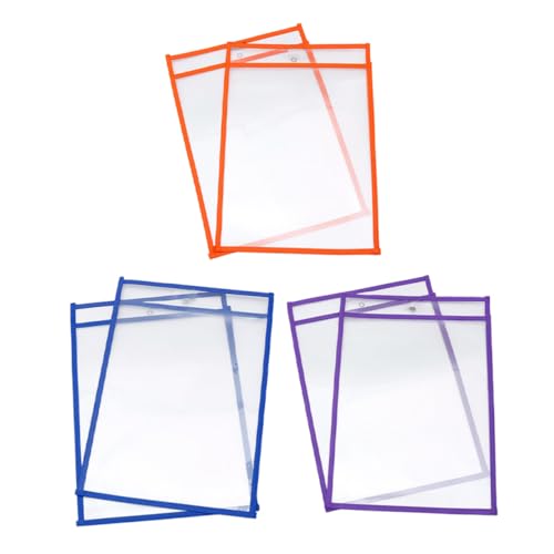 WEKAMOS 6 Stück Teiliges Wiederverwendbare Transparente Trocken Abwischbare Schreibhüllen mit Beidseitig Beschreibbar Praktische Lehrer und Büromaterialien für Unterricht und Organisation WEKAMOS 6 Stück Teiliges Wiederverwendbare Transparente Trocken Abwischbare Schreibhüllen mit Beidseitig Beschreibbar Praktische Lehrer und Büromaterialien für Unterricht und Organisation von WEKAMOS
