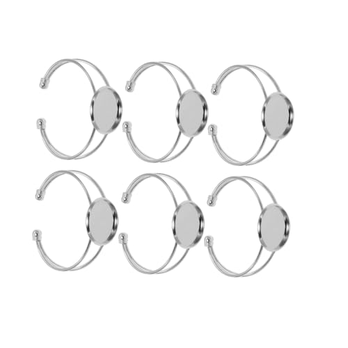 WEKAMOS 6 Stück Teiliges Y Förmiges Kupfer Armband Tablett Silber DIY Schmuckherstellung Armbandrohlinge für Glasanhänger und Anhänger WEKAMOS 6 Stück Teiliges Y Förmiges Kupfer Armband Tablett Silber DIY Schmuckherstellung Armbandrohlinge für Glasanhänger und Anhänger von WEKAMOS