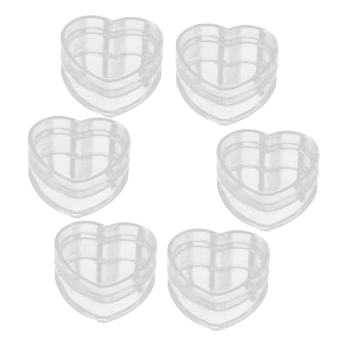 WEKAMOS 6 Stück Transparente Kleine Herzförmige Aufbewahrungsboxen mit Deckel Stabile Geschenkboxen für Hochzeit Party Süßigkeiten Tischdekoration Vielseitig Einsetzbar WEKAMOS 6 Stück Transparente Kleine Herzförmige Aufbewahrungsboxen mit Deckel Stabile Geschenkboxen für Hochzeit Party Süßigkeiten Tischdekoration Vielseitig Einsetzbar von WEKAMOS