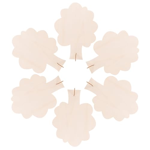 WEKAMOS 6 Stück Unlackierte Holzbaum Dekoration Teiliges DIY Bastelmaterial für Malen und Gestalten von Holzfiguren für Kreative Projekte und Heimdekoration WEKAMOS 6 Stück Unlackierte Holzbaum Dekoration Teiliges DIY Bastelmaterial für Malen und Gestalten von Holzfiguren für Kreative Projekte und Heimdekoration von WEKAMOS