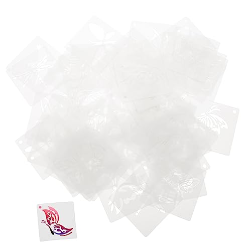 WEKAMOS 60 Blatt Wiederverwendbare Schablonen für Kreative Malprojekte Schmetterlings und Designs Strapazierfähigem Pet Material für DIY Bastelarbeiten und Journaling von WEKAMOS