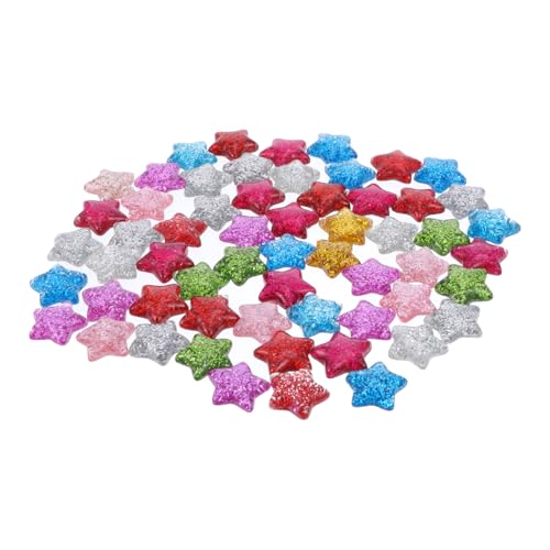 WEKAMOS 60 Stück Fünf Glitzer Stern Perlen für DIY Basteln Bunte Haltbare Resin Sterne mit Glatter Oberfläche Hitze und Feuchtigkeitsbeständig für Schmuckherstellung und Dekoration WEKAMOS 60 Stück Fünf Glitzer Stern Perlen für DIY Basteln Bunte Haltbare Resin Sterne mit Glatter Oberfläche Hitze und Feuchtigkeitsbeständig für Schmuckherstellung und Dekoration von WEKAMOS