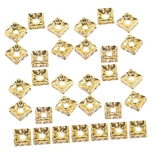 WEKAMOS 60 Stück Glitzernde Spacer Perlen für DIY Schmuckherstellung Leichte Langlebige Kubische Strassperlen in Gold für Armbänder Halsketten Ohrringe und Bastelzubehör WEKAMOS 60 Stück Glitzernde Spacer Perlen für DIY Schmuckherstellung Leichte Langlebige Kubische Strassperlen in Gold für Armbänder Halsketten Ohrringe und Bastelzubehör von WEKAMOS