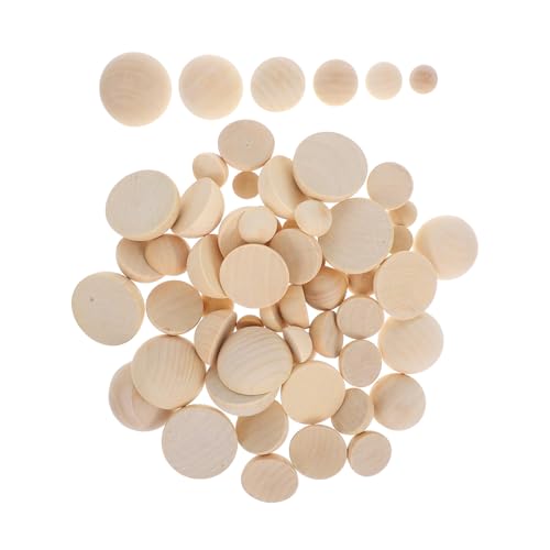 WEKAMOS 60 Stück Halbrunde Unlackierte Holzperlen in Verschiedenen Naturbelassene DIY Holzkugeln für Bastelprojekte Glatte Oberfläche ohne Grate für Schmuck und Dekoration WEKAMOS 60 Stück Halbrunde Unlackierte Holzperlen in Verschiedenen Naturbelassene DIY Holzkugeln für Bastelprojekte Glatte Oberfläche ohne Grate für Schmuck und Dekoration von WEKAMOS