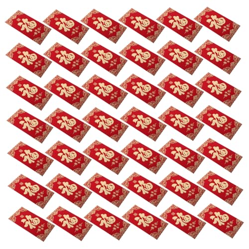 WEKAMOS 60 Stück Rote Umschläge Jahr Des Pferdes Glücksbriefumschläge für Chinesisches Neujahrsfest Frühlingsfest Geldumschläge mit Fu -motiv Stabile Papierqualität Leuchtendes Rot- von WEKAMOS
