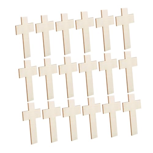 WEKAMOS 60 Stück Teiliges Unlackierte Holz-kreuzanhänger zum Bemalen Blanko Holzscheiben für DIY Bastelprojekte Vielseitige Dekoration für Hochzeit Geburtstag Weihnachten Religionsfeiern von WEKAMOS