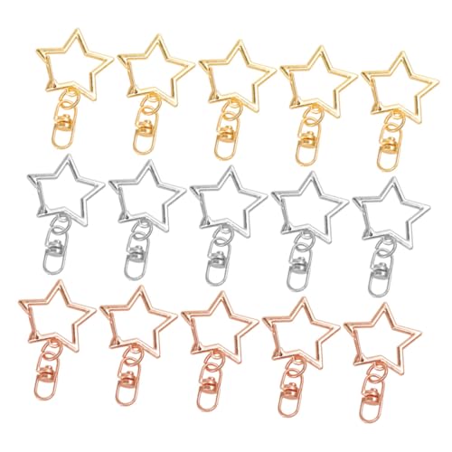 WEKAMOS 60 Stück Zinklegierungs Schlüsselanhänger im Stern Design Silber Gold und Roségold für DIY Projekte Schlüsselanhänger Zubehör Langlebig und Praktisch WEKAMOS 60 Stück Zinklegierungs Schlüsselanhänger im Stern Design Silber Gold und Roségold für DIY Projekte Schlüsselanhänger Zubehör Langlebig und Praktisch von WEKAMOS