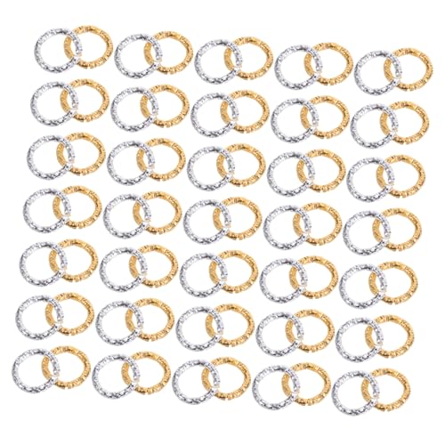WEKAMOS 600 Stück Twisted Jump Rings Metall Verbinder Gold Silber DIY Schmuckzubehör für Ohrringe Armbänder Halsketten Basteln Schmuckherstellung Zubehör WEKAMOS 600 Stück Twisted Jump Rings Metall Verbinder Gold Silber DIY Schmuckzubehör für Ohrringe Armbänder Halsketten Basteln Schmuckherstellung Zubehör von WEKAMOS