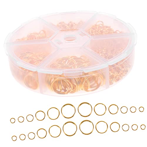 WEKAMOS 690 Stück Doppel Jump Ringe für Schmuckherstellung Teiliges Hochwertigem Eisen für Armbänder und DIY Projekte Goldfarben Vielseitig Einsetzbar von WEKAMOS