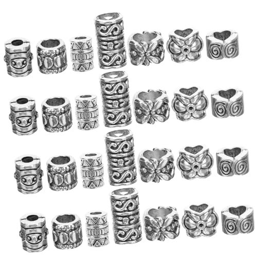 WEKAMOS 7 Packungen Metall Spacer Perlen aus Hochwertiger Legierung Große Lochperlen für Schmuckherstellung Geeignet für Armbänder Halsketten DIY Schmuckzubehör WEKAMOS 7 Packungen Metall Spacer Perlen aus Hochwertiger Legierung Große Lochperlen für Schmuckherstellung Geeignet für Armbänder Halsketten DIY Schmuckzubehör von WEKAMOS