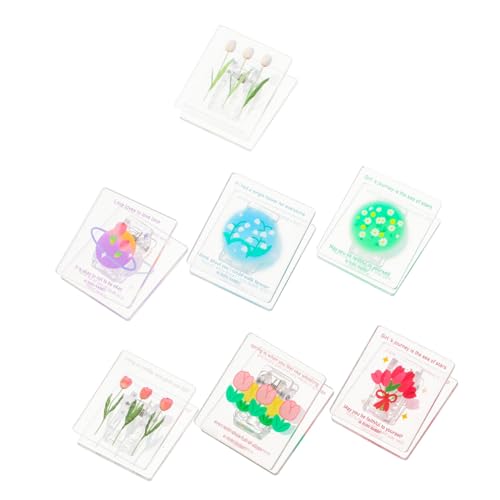 WEKAMOS 7 Stück Teiliges Acryl mit Blumenmuster Multifunktionale Büroklammern zum Schnellen Ordnen von Papieren Niedliche Haushaltssiegelclips für Dokumente Quittungen Kabel und WEKAMOS 7 Stück Teiliges Acryl mit Blumenmuster Multifunktionale Büroklammern zum Schnellen Ordnen von Papieren Niedliche Haushaltssiegelclips für Dokumente Quittungen Kabel und von WEKAMOS