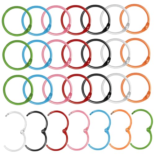 WEKAMOS 70 Teiliges Bunte Metall Buchringe Kleine Binderinge Vielseitig Einsetzbar für Karteikarten Scrapbooking Schlüsselanhänger Schul und Büroorganisation WEKAMOS 70 Teiliges Bunte Metall Buchringe Kleine Binderinge Vielseitig Einsetzbar für Karteikarten Scrapbooking Schlüsselanhänger Schul und Büroorganisation von WEKAMOS