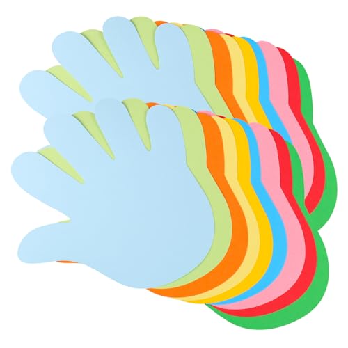 WEKAMOS 72 Stück Teiliges Buntes Papierhandabdruck Kreative DIY Wanddekoration für Klassenzimmer Kindergarten Spielzimmer und Schulwände für Tafeln und Bastelprojekte WEKAMOS 72 Stück Teiliges Buntes Papierhandabdruck Kreative DIY Wanddekoration für Klassenzimmer Kindergarten Spielzimmer und Schulwände für Tafeln und Bastelprojekte von WEKAMOS