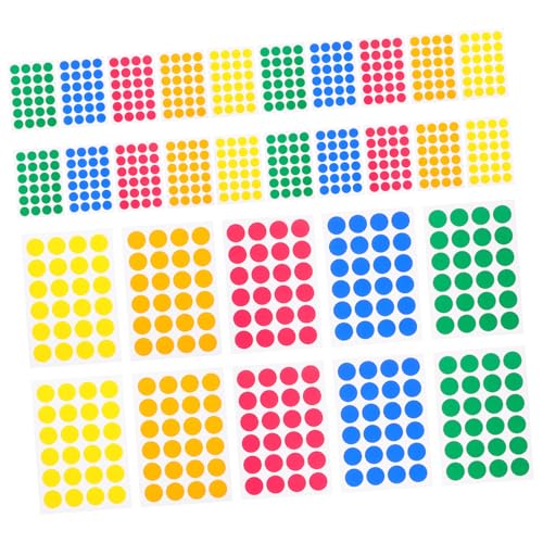 WEKAMOS 720 Stück Runde Selbstklebende Farbcodierungsaufkleber Bunte Klebepunkte in Farben Haftende Etiketten für Scrapbooking Ordner und Notizen Vielseitige Organisationslabels WEKAMOS 720 Stück Runde Selbstklebende Farbcodierungsaufkleber Bunte Klebepunkte in Farben Haftende Etiketten für Scrapbooking Ordner und Notizen Vielseitige Organisationslabels von WEKAMOS