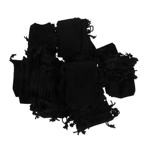 WEKAMOS 75 Stck Kordelzug Schmuckbeutel Schwarz Samtstoff Aufbewahrungstasche für Uhren Ketten Armbänder und Kleine Gegenstände WEKAMOS 75 Stck Kordelzug Schmuckbeutel Schwarz Samtstoff Aufbewahrungstasche für Uhren Ketten Armbänder und Kleine Gegenstände von WEKAMOS