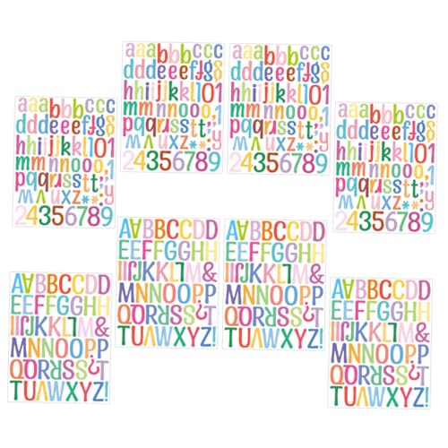WEKAMOS 8 Blatt Alphabet und Zahlen Aufkleber Selbstklebende Sticker für Diy Bastelprojekte Dekoration von Grußkarten Scrapbooks und Mehr Bunte Buchstaben und Zahlen für Erwachsene WEKAMOS 8 Blatt Alphabet und Zahlen Aufkleber Selbstklebende Sticker für Diy Bastelprojekte Dekoration von Grußkarten Scrapbooks und Mehr Bunte Buchstaben und Zahlen für Erwachsene von WEKAMOS