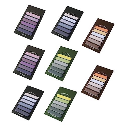 WEKAMOS 8 Sätze Bunte Haftnotizen Selbstklebende Notizblöcke Verschiedenen Farben für Büro und Zuhause Praktische und Sichere Memo Pads Beschreibbar und Wiederverwendbar von WEKAMOS