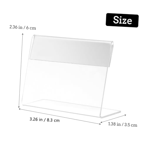 WEKAMOS 8 Stück Teiliges Acryl Preisschild Display Transparenter Sign Display Holder mit Breiter Basis Einfacher Papier Einstecköffnung Geeignet für Einzelhandel Restaurant Büro und WEKAMOS 8 Stück Teiliges Acryl Preisschild Display Transparenter Sign Display Holder mit Breiter Basis Einfacher Papier Einstecköffnung Geeignet für Einzelhandel Restaurant Büro und von WEKAMOS