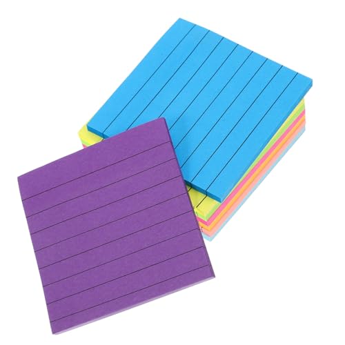 WEKAMOS 8 Stück Teiliges Farbige Linierte Haftnotizen Selbstklebende Memo Pads Praktische Notizzettel für Büro Schule Studenten und Zuhause Wiederverwendbare Notizblöcke WEKAMOS 8 Stück Teiliges Farbige Linierte Haftnotizen Selbstklebende Memo Pads Praktische Notizzettel für Büro Schule Studenten und Zuhause Wiederverwendbare Notizblöcke von WEKAMOS