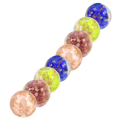 WEKAMOS 8 Stück Teiliges Glasperlen Leuchtende Spacer Beads für Schmuckherstellung DIY Bastelperlen für Armbänder Halsketten Ohrringe Gemischte Farben Langlebig und Leicht von WEKAMOS