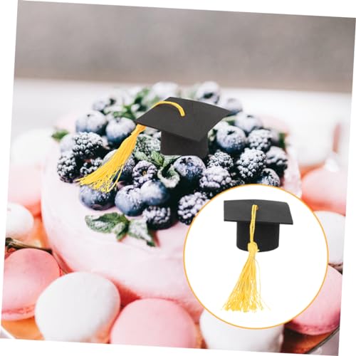 WEKAMOS 8 Stück Teiliges Mini Abschlusskappen Cupcake Topper mit Gelben Quasten Dekorative Abschlusskappen für Kuchen und Weinflaschen Partydekoration für Studienabschluss WEKAMOS 8 Stück Teiliges Mini Abschlusskappen Cupcake Topper mit Gelben Quasten Dekorative Abschlusskappen für Kuchen und Weinflaschen Partydekoration für Studienabschluss von WEKAMOS