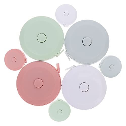 WEKAMOS 8 Stück Teiliges Mini Maßband Flexibles Einziehbares Schneidermaßband für Körper und Taillenmessung Tragbares Maßband mit Knopfmechanismus Weiß Rosa Blau Grün für Nähen und WEKAMOS 8 Stück Teiliges Mini Maßband Flexibles Einziehbares Schneidermaßband für Körper und Taillenmessung Tragbares Maßband mit Knopfmechanismus Weiß Rosa Blau Grün für Nähen und von WEKAMOS