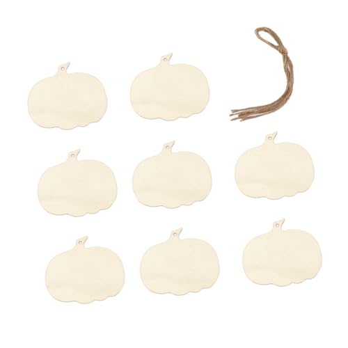 WEKAMOS 8 Stück Teiliges Natürliche Holzscheiben in Kürbisform Unbehandelt Glatte Oberfläche Sicher für Basteln von Halloween Dekorationen und DIY Anhängern WEKAMOS 8 Stück Teiliges Natürliche Holzscheiben in Kürbisform Unbehandelt Glatte Oberfläche Sicher für Basteln von Halloween Dekorationen und DIY Anhängern von WEKAMOS