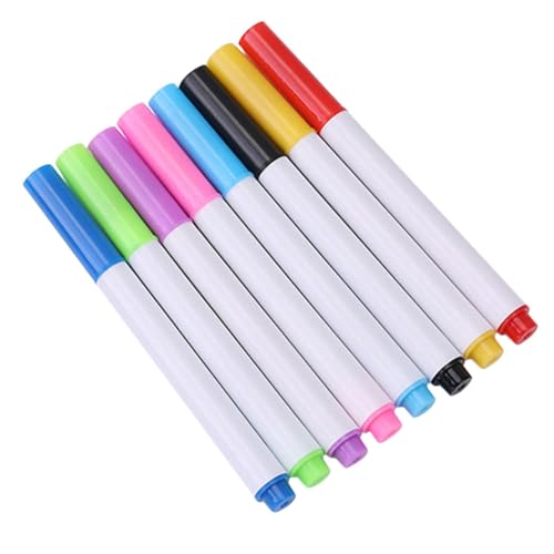 WEKAMOS 8 Stück Teiliges Whiteboard Marker Wasserbasiert Abwischbar Farbintensive Whiteboard Stifte für Klassenzimmer Büro Zuhause Geruchsarm Leicht zu Reinigen Vielseitig Einsetzbar von WEKAMOS
