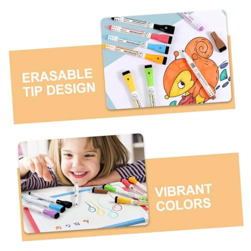 WEKAMOS 8 Stück Teiliges Whiteboard Marker mit Magnet und Radierfunktion Trocken Abwischbare Farbstifte für Glatte Oberflächen Wie und Wasserbasierte Tinte für Büro Schule und Zuhause WEKAMOS 8 Stück Teiliges Whiteboard Marker mit Magnet und Radierfunktion Trocken Abwischbare Farbstifte für Glatte Oberflächen Wie und Wasserbasierte Tinte für Büro Schule und Zuhause von WEKAMOS