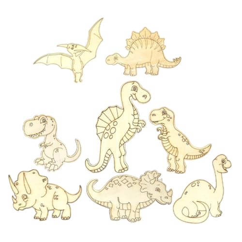WEKAMOS 8 Stück Unbemalte Dinosaurier Holzfiguren Teiliges DIY Bastelset für Robuste Holzscheiben Vielseitige Dinosaurierformen für Kreative Dekoration und Kunstprojekte WEKAMOS 8 Stück Unbemalte Dinosaurier Holzfiguren Teiliges DIY Bastelset für Robuste Holzscheiben Vielseitige Dinosaurierformen für Kreative Dekoration und Kunstprojekte von WEKAMOS