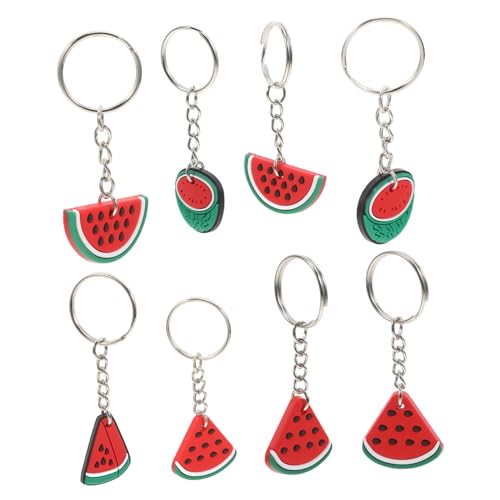 WEKAMOS 8 Stück Wassermelonen Schlüsselanhänger Taschenanhänger Schlüsselanhänger Nachahmung Von Wassermelonen Schlüsselanhänger Groß Wassermelonen Anhänger Obst Schlüsselanhänger von WEKAMOS