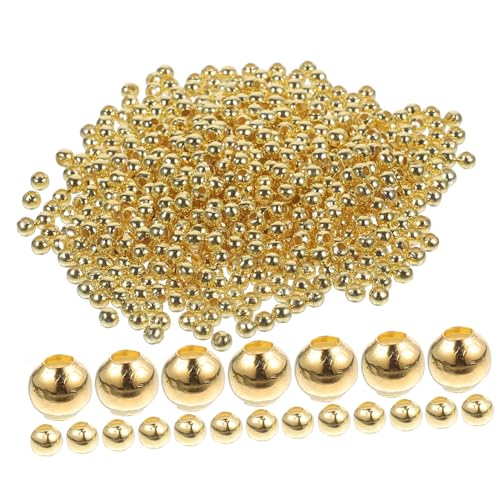 WEKAMOS 800 Stück Metallperlen für DIY Schmuck Spacer Beads für Armbänder und Bastelprojekte Langlebig Verschiedenen von WEKAMOS