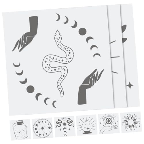 WEKAMOS 9 Stück Teiliges Hohler DIY Malvorlagen Sternbild Schablonen Wiederverwendbar Waschbar Kreative Wandmalerei Schablonen Vielseitig für Flache Oberflächen zum Zeichnen und WEKAMOS 9 Stück Teiliges Hohler DIY Malvorlagen Sternbild Schablonen Wiederverwendbar Waschbar Kreative Wandmalerei Schablonen Vielseitig für Flache Oberflächen zum Zeichnen und von WEKAMOS